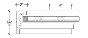 2D View image of Plaster Frieze Moulding – DC504-186