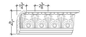 2D View image of Plaster Cornice – DC504-187