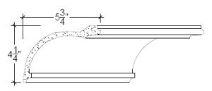2D View image of Plaster Cove Moulding – DC504-197