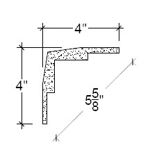 Side View of Plaster Crown Moulding – DC504-212 Side View image of Plaster Crown Moulding – DC504-212