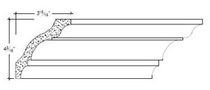 2D View of Plaster Crown Moulding – DC504-218 2D View image of Plaster Crown Moulding – DC504-218