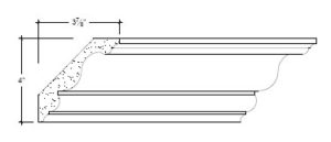2D View image of Plaster Crown Moulding – DC504-244