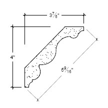 Side View image of Plaster Crown Moulding – DC504-244