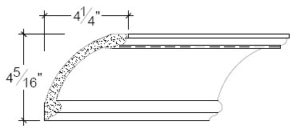 2D View image of Plaster Crown Moulding – DC504-248