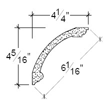 Side View image of Plaster Crown Moulding – DC504-248