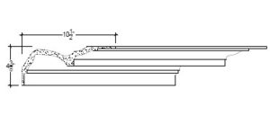 2D View of Plaster Crown Moulding – DC504-268 2D View image of Plaster Crown Moulding – DC504-268