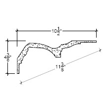 Side View of Plaster Crown Moulding – DC504-268 Side View image of Plaster Crown Moulding – DC504-268