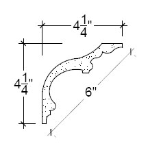 Side View of Plaster Cove Moulding – DC504-283 Side View image of Plaster Cove Moulding – DC504-283