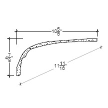 Side View image of Plaster Cove Moulding – DC504-287