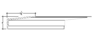 2D View of Plaster Crown Moulding – DC504-309B 2D View image of Plaster Crown Moulding – DC504-309B