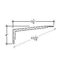 Side View of Plaster Crown Moulding – DC504-309B Side View image of Plaster Crown Moulding – DC504-309B