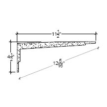 Side View of Plaster Crown Moulding – DC504-309 Side View image of Plaster Crown Moulding – DC504-309