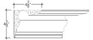 2D View of Plaster Crown Moulding – DC504-320 2D View image of Plaster Crown Moulding – DC504-320