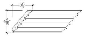 2D View image of Plaster Crown Moulding – DC504-327