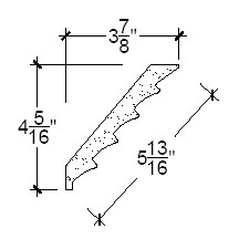 Side View image of Plaster Crown Moulding – DC504-327