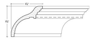 2D View of Plaster Cove Moulding – DC505-011 2D View image of Plaster Cove Moulding – DC505-011