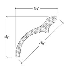 Side View of Plaster Cove Moulding – DC505-011 Side View image of Plaster Cove Moulding – DC505-011
