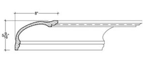 2D View of Plaster Cove Moulding – DC505-018 2D View image of Plaster Cove Moulding – DC505-018