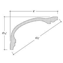 Side View of Plaster Cove Moulding – DC505-018 Side View image of Plaster Cove Moulding – DC505-018