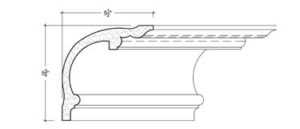 2D View image of Plaster Cove Moulding – DC505-031