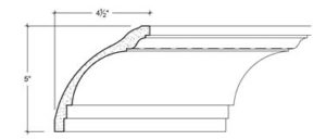 2D View image of Plaster Cove Moulding – DC505-049