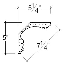 Side View image of Plaster Cornice – DC505-054