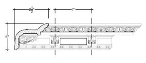 2D View image of Plaster Cornice – DC505-068