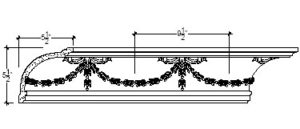 2D View image of Plaster Cornice – DC505-087