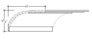 2D View image of Plaster Cove Moulding – DC505-129A