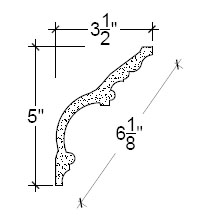 Side View image of Plaster Cove Moulding – DC505-143