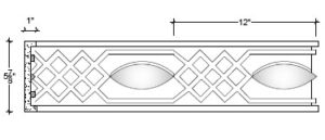 2D View image of Plaster Frieze Moulding – DC505-152