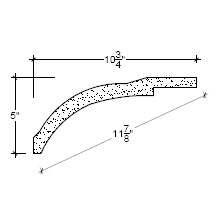 Side View of Plaster Cove Moulding – DC505-174 Side View image of Plaster Cove Moulding – DC505-174