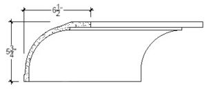 2D View image of Plaster Cove Moulding – DC505-174b