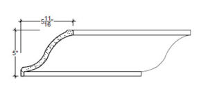2D View image of Plaster Crown Moulding – DC505-179