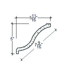 Side View image of Plaster Crown Moulding – DC505-179