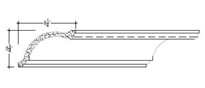 2D View image of Plaster Cove Moulding – DC505-184