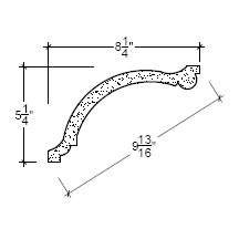 Side View image of Plaster Cove Moulding – DC505-184