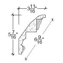Side View image of Plaster Cornice – DC505-185