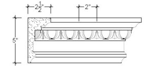 2D View image of Plaster Frieze Moulding – DC505-193