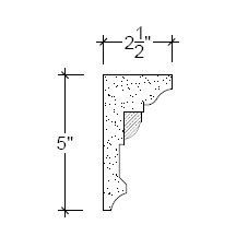 Side View image of Plaster Frieze Moulding – DC505-193