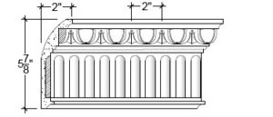 2D View image of Plaster Cornice – DC505-195
