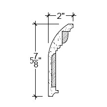 Side View image of Plaster Cornice – DC505-195