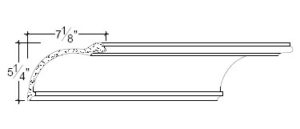 2D View of Plaster Cove Moulding – DC505-197 2D View image of Plaster Cove Moulding – DC505-197