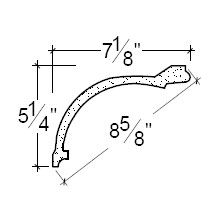 Side View of Plaster Cove Moulding – DC505-197 Side View image of Plaster Cove Moulding – DC505-197