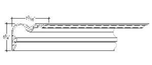 2D View of Plaster Cove Moulding – DC505-199 2D View image of Plaster Cove Moulding – DC505-199