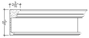 2D View image of Plaster Frieze Moulding – DC505-216