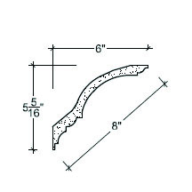 Side View image of Plaster Crown Moulding – DC505-220