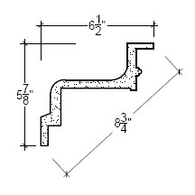 Side View image of Plaster Crown Moulding – DC505-221