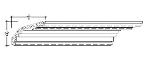 2D View image of Plaster Crown Moulding – DC505-241