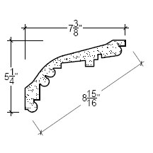 Side View image of Plaster Crown Moulding – DC505-241